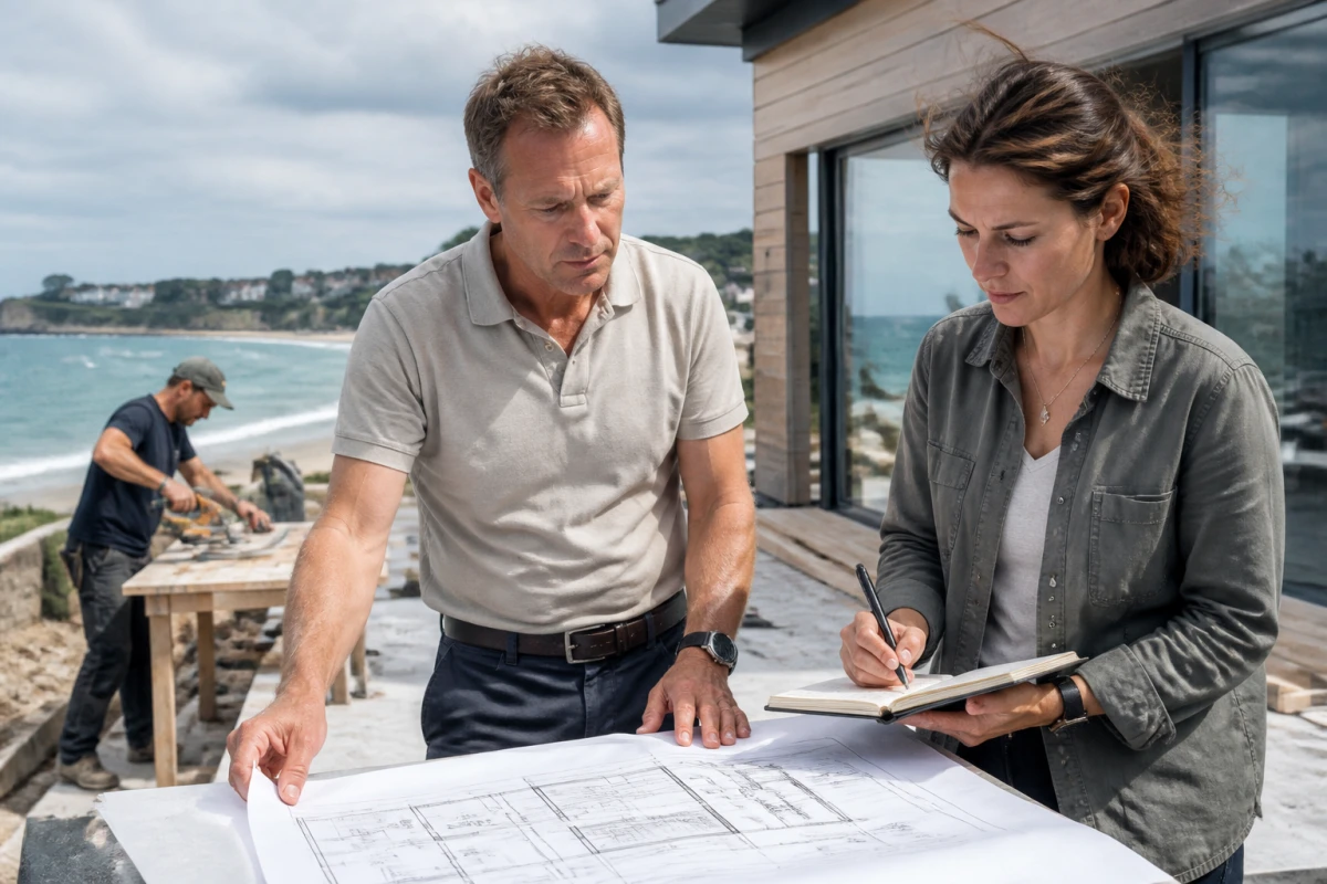 Maître d'œuvre pour extension maison bord de mer Surtainville