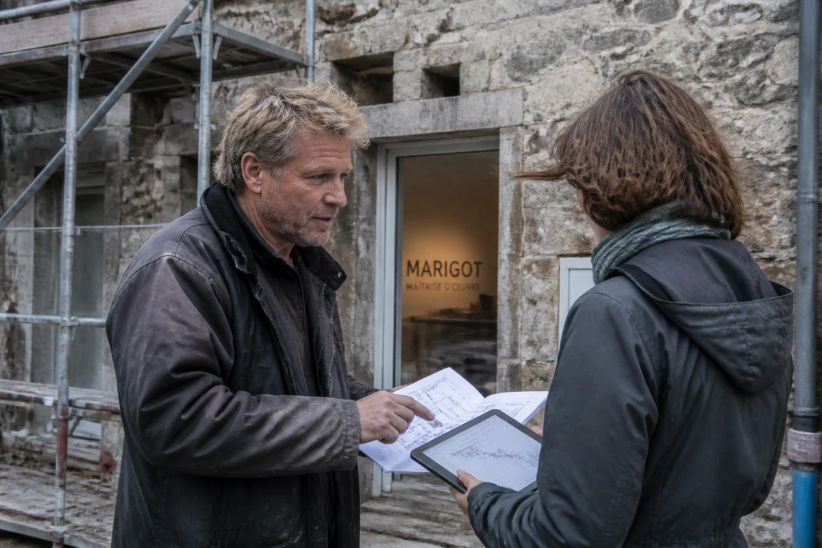 Maître d'œuvre pour rénovation façade maison normande Coutances
