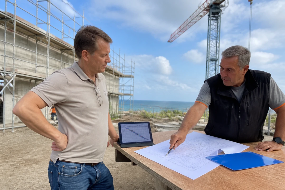 Pilotage chantier construction Avranches
