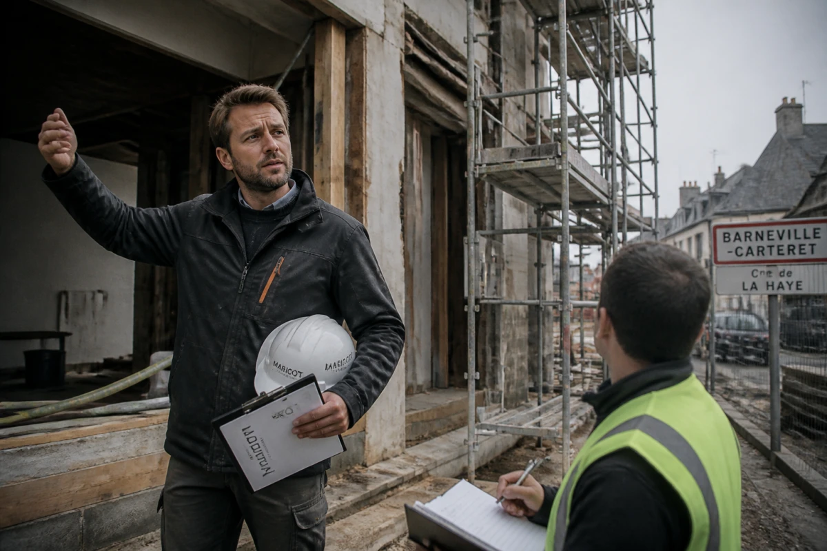 Suivi chantier rénovation Cherbourg